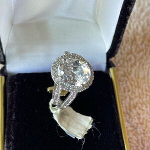Most gorgeous Faux Diamond Luxury Engagement Wedding ring size 7 you’ll luv it!